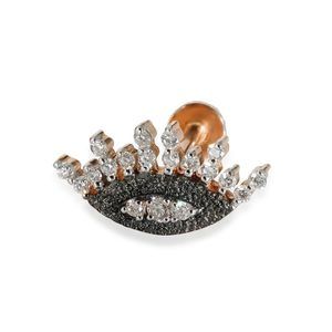 Kismet 10th Eye Piercing With White Diamonds in 14k Rose Gold 0.21 CTW